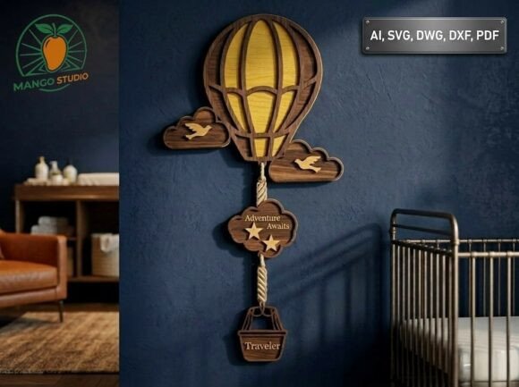 Create a Stunning 3D Adventure Air Balloon Laser Cut File