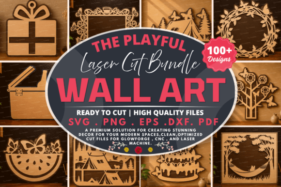 Create H1 From Playful Laser Cut Wall Art SVG Bundle MAXIMUM 60 CHARACTERS with Rules Natural, not keyword stuffing, Plain text title only, no list, no explanation, no quotes, no markdown