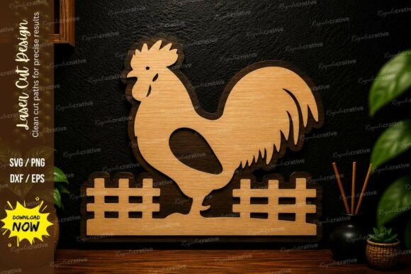 Rooster Farm Laser Cut SVG: Rustic Design Files